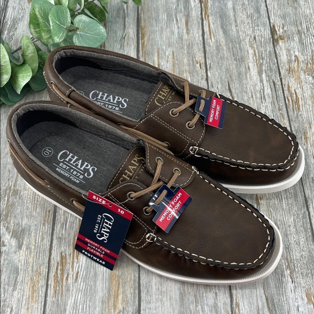 Men’s Chaps Benny Boat Shoes Size 10 - Picture 3 of 5